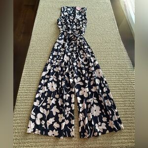 NWOT Kate Spade Navy Floral Jumpsuit.. Size 10